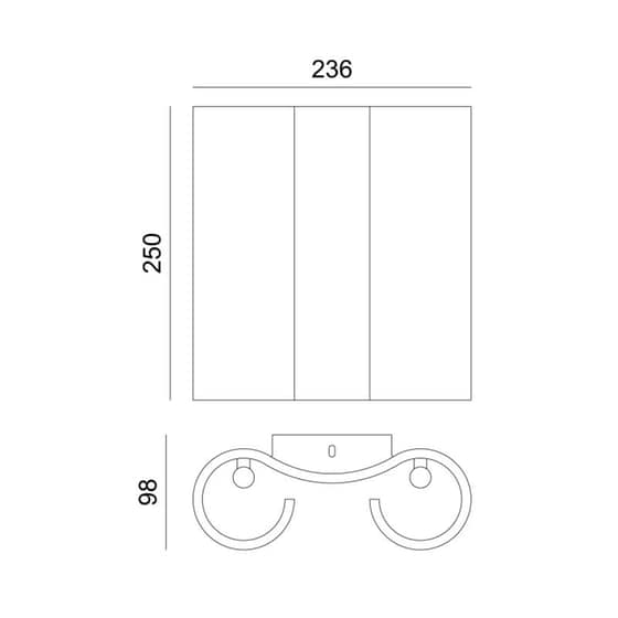 Απλίκα Τοίχου Aca Boek G85604w Γύψινη 23.6x9.8x25 cm - Λευκή image 1
