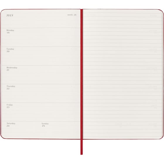 Ημερολόγιο Εβδομαδιαίο 2027 Moleskine 18Μ L Hardcover Κόκκινο image 1