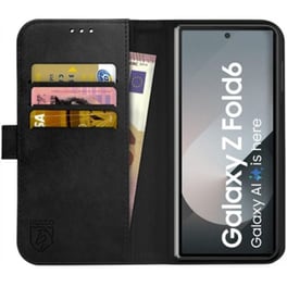 Θήκη Samsung Galaxy Z Fold 6 - Rosso Deluxe Δερμάτινη Πορτοφόλι - Black