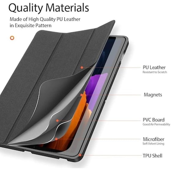 Θήκη Tablet Samsung Galaxy Tab S7 - Dux Ducis Domo Series Flip - Black image 2