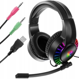 Dunmoon G505 Gaming Ενσύρματα Ακουστικά 3.5 mm με Rgb Φωτισμό - Μαύρα