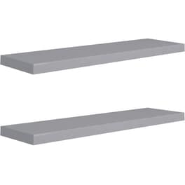 Ράφια Τοίχου VidaXL από MDF 90x23.5x3.8 cm 2 Τμχ - Γκρι