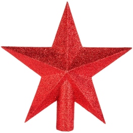 Χριστουγεννιάτικο Στολίδι Spitishop A-s Glitter Red 184430 Πλαστικό 1 Τμχ - Κορυφή Δέντρου