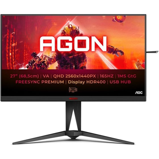 AOC Agon AG275QXN/EU Gaming Monitor 27'' QHD VA Flat 165Hz 1ms image 0