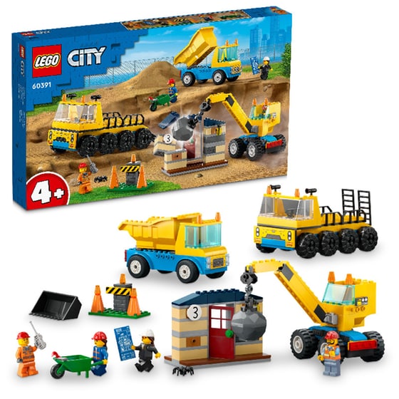 LEGO® City Construction Trucks and Wrecking Ball Crane (60391) image 8