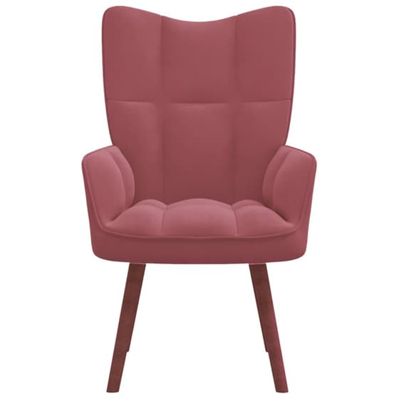 Πολυθρόνα Relax VidaXL από Βελούδο - Ροζ image 1