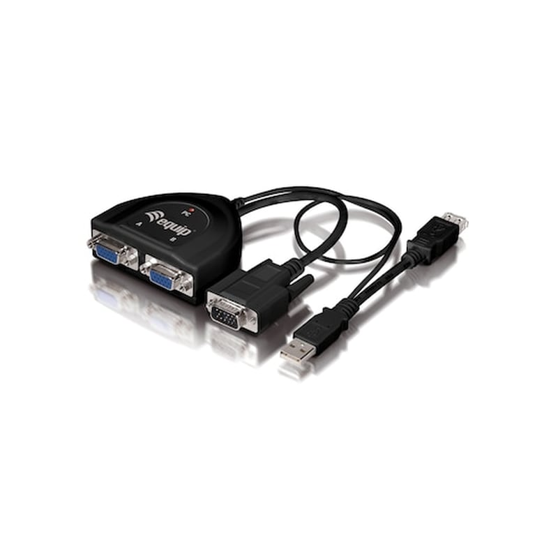 Vga Splitter Equip 2-port 450mhz Black