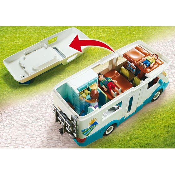 PLAYMOBIL® Family Fun Αυτοκινούμενο Οικογενειακό Τροχόσπιτο (70088) image 3