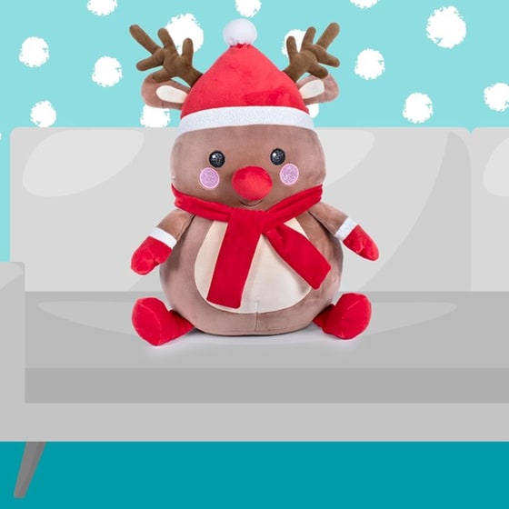 Λούτρινος Τάρανδος Softies Happy Christmas Rudolf (45cm) image 4