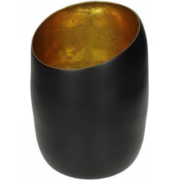 Κηροπήγιο ArteLibre Αλουμίνιο 13.5x20 cm - Μαύρο/Χρυσό