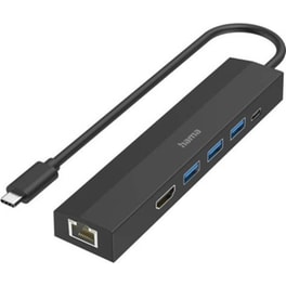 HAMA Hub USB-C 3x USB-A, USB-C, HDMI, LAN/Ethernet