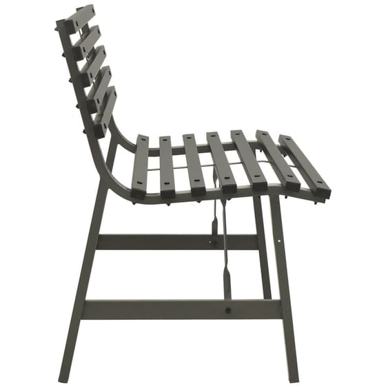 Παγκάκι Κήπου VidaXL Ατσάλινο 110x59x76.5 cm - Μαύρο image 4