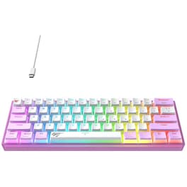 Havit KB877L Gaming Μηχανικό Πληκτρολόγιο με RGB φωτισμό Λευκό (US)