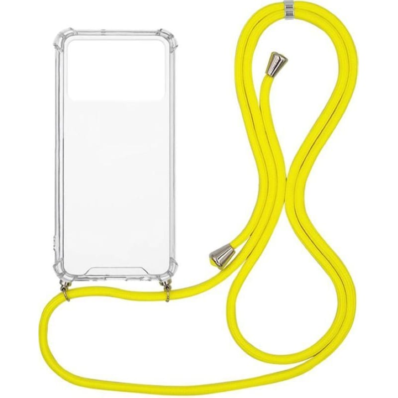 Θήκη Xiaomi Poco X4 Pro 5G - Sonique Armor Clear Με Κορδόνι - Κίτρινο