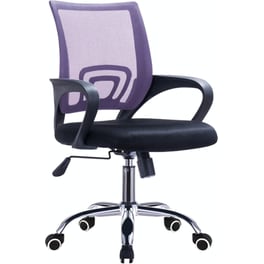 Καρέκλα Γραφείου Woodwell BF2101 - F Υφασμάτινη - Μωβ/Μαύρη