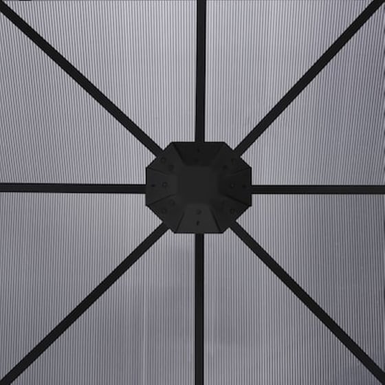 Κιόσκι Vidaxl Ατσάλινο με Κουρτίνες 3x3cm - Ανθρακί image 2