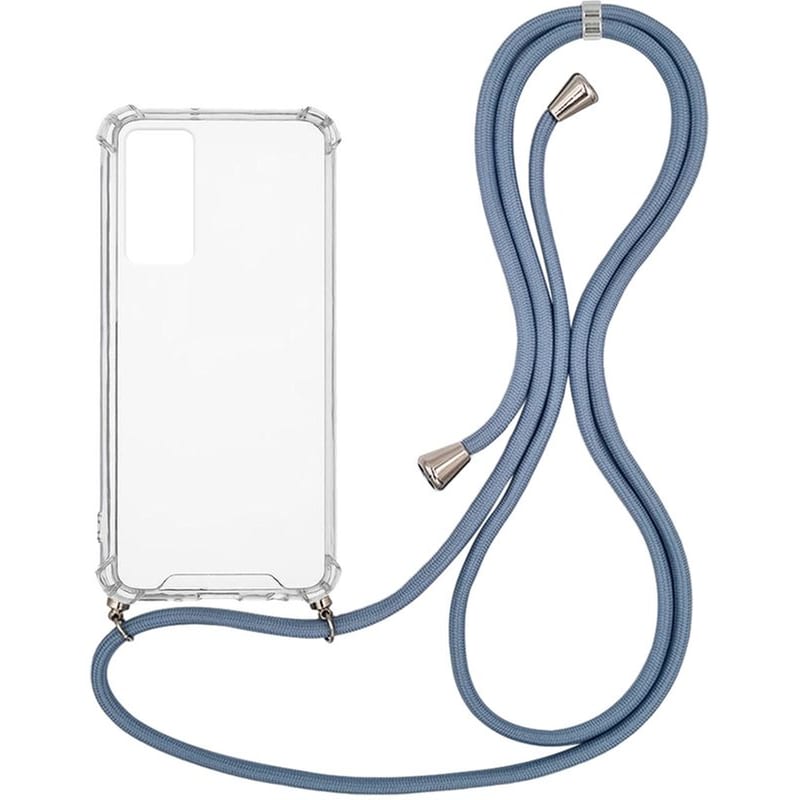 Θήκη Xiaomi Xiaomi 12/Xiaomi 12X 5G - Sonique Armor Clear Σιλικόνης Με Κορδόνι Μπλε Γκρι - Διάφανο