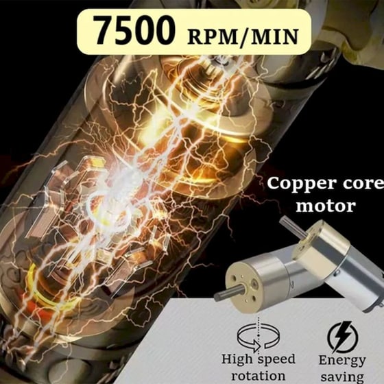 ANDOWL Q-TF9 Κουρευτική Μηχανή  Επαναφορτιζόμενη Χρυσή image 4