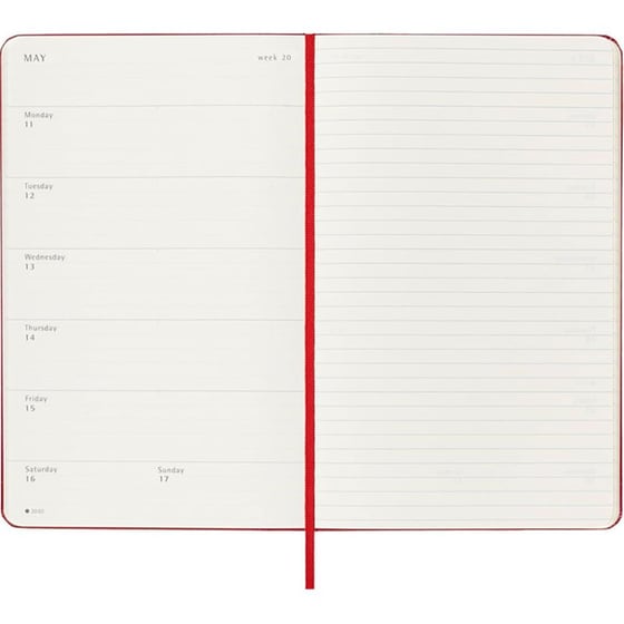 Ημερολόγιο Εβδομαδιαίο Moleskine 2025-2026 18Μ Large Scarlet Red Hard image 4