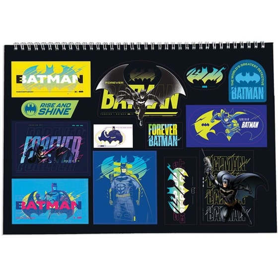 Μπλοκ Ζωγραφικής Graffiti Batman Με Αυτοκόλλητα 23Χ33 40 Φύλλων image 1