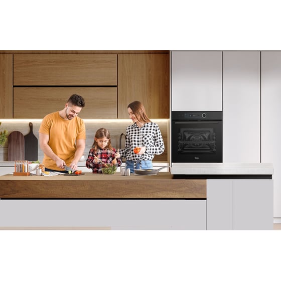 MIDEA MBO7NP30E4-BK 72 Lt Μαύρο Εντοιχιζόμενος Φούρνος Άνω Πάγκου image 10