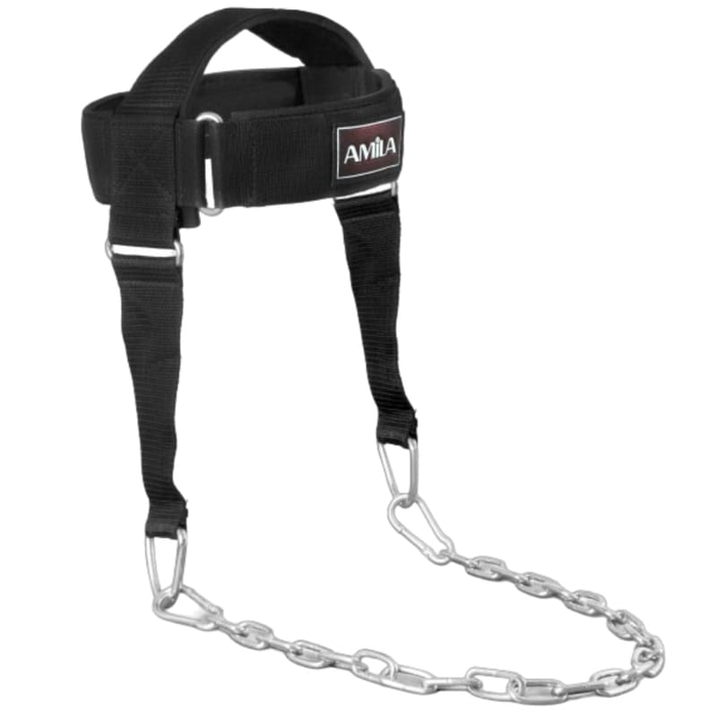 Ζώνη Κεφαλιού Amila Power Neck 83280 One Size Νεοπρένιο με Μαξιλαράκι - Μαύρο
