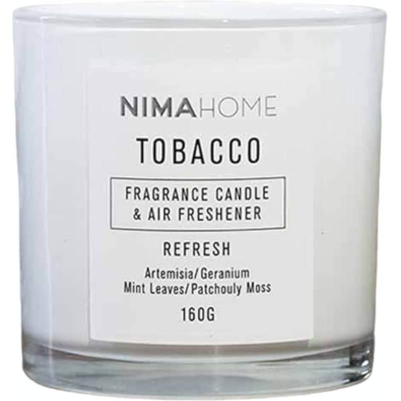 NIMA Αρωματικό Κερί Nima Aroma Αντικαπνικό Γυάλινο 160 gr - Tobacco