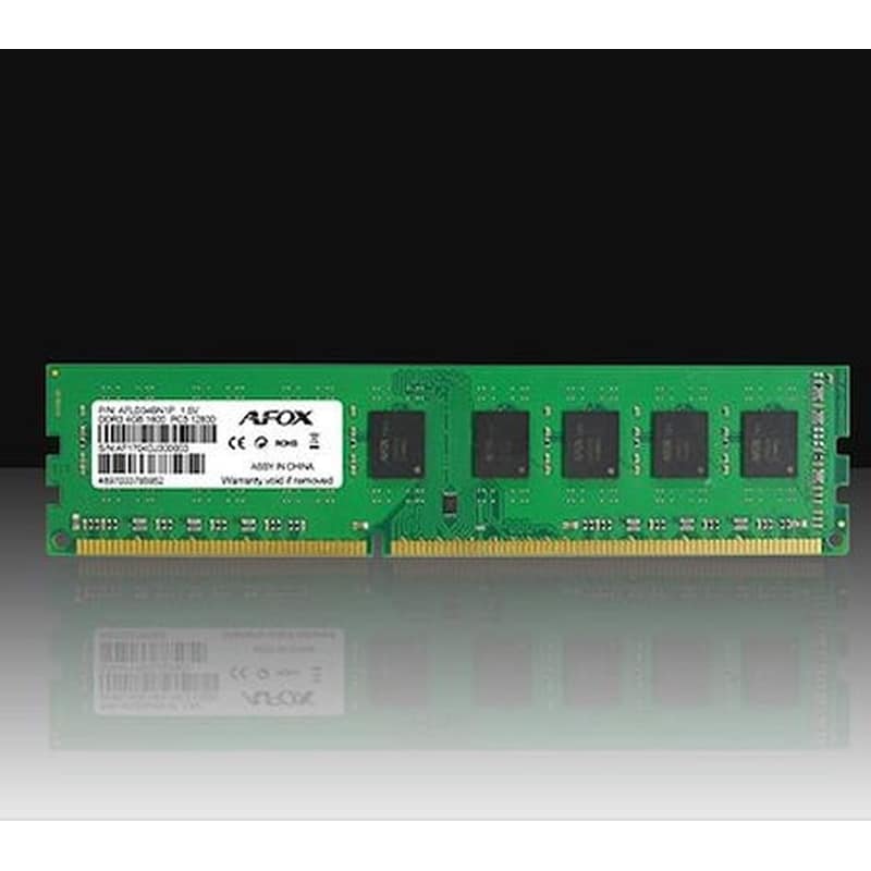 AFOX Μνήμη Ram Afox AFLD34BN1P DDR3 4GB 1600MHz Udimm για Desktop