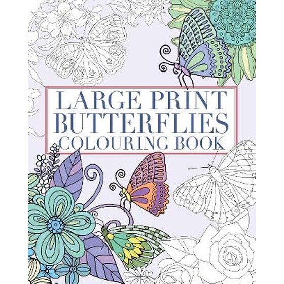 Large Print Butterflies Colouring Book image 0