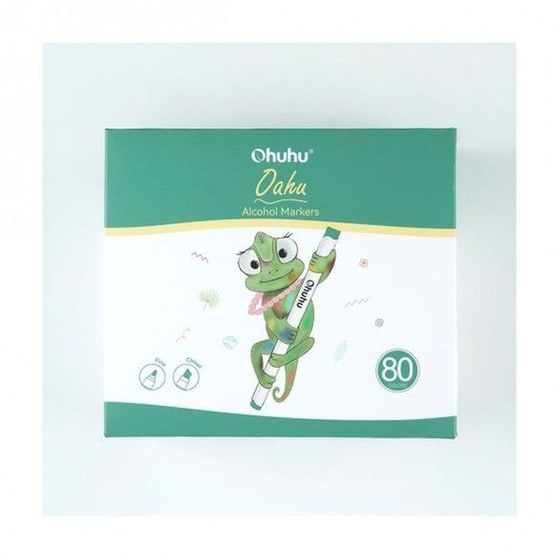 Μαρκαδόροι Σχεδίου Ohuhu Διπλή Μύτη Fine & Chisel (80 Τεμάχια) image 4