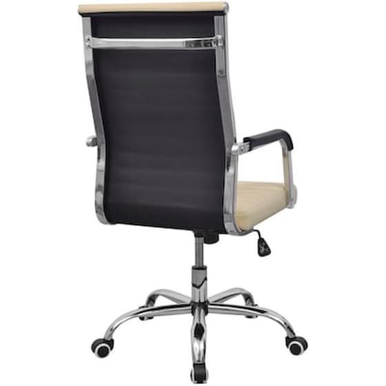Vidaxl Vidalxl Καρέκλα Γραφείου Κρεμ 55 X 63 Εκ. Από Συνθετικό Δέρμα image 4