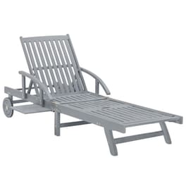 Ξαπλώστρα VidaXL από Μασίφ Ξύλο Ακακίας 199x68x30-86 cm - Γκρι
