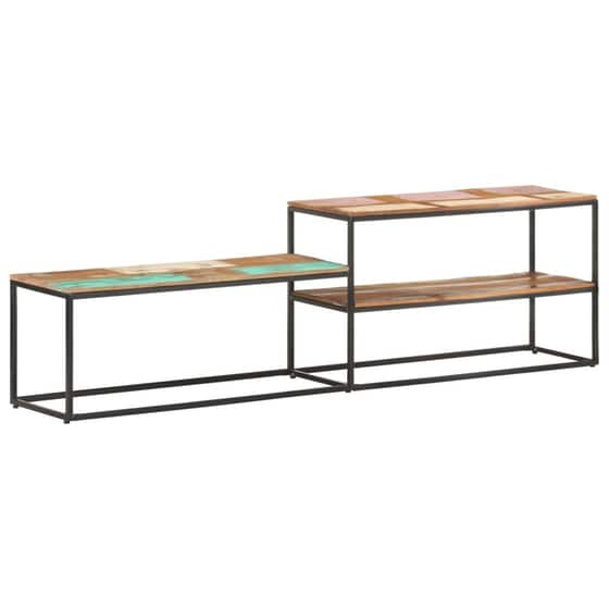 Έπιπλο Τηλεόρασης VidaXLαπό Μασίφ  Ξύλο 180x30x50cm - Καφέ image 2