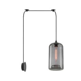 Απλίκα Τοίχου Homelighting Feint 77-8899 Γυάλινη Φ18x30 cm - Γκρι