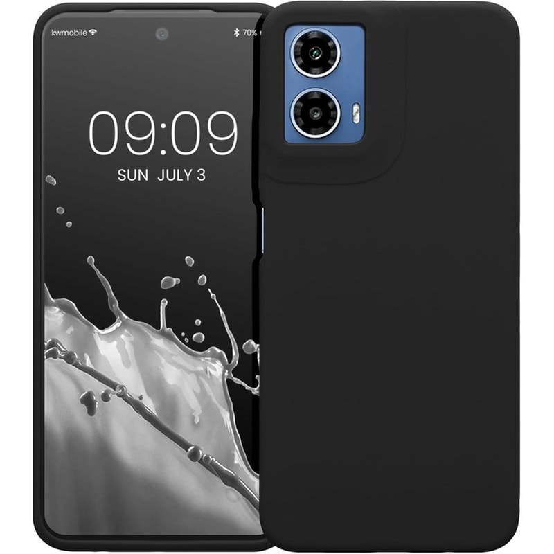 KWMOBILE Θήκη Motorola Moto G34 - KWmobile Soft Flexible Rubber Cover Σιλικόνης - Black