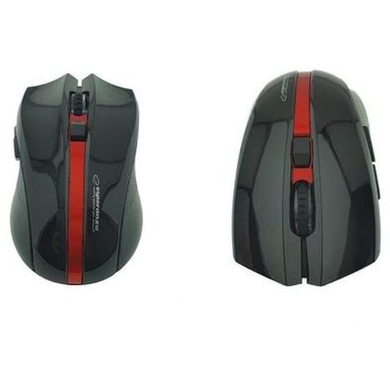 Esperanza Em129r Ασύρματο Ποντίκι - Μαύρο/Κόκκινο image 3