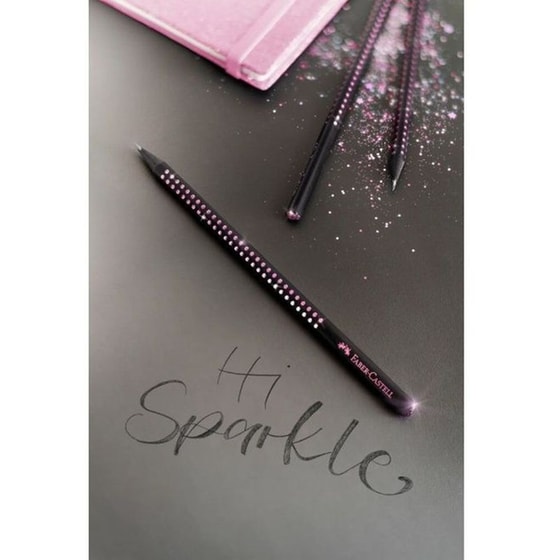 Μολύβι Faber Castell Sparkle Midnight B Ροζ image 4