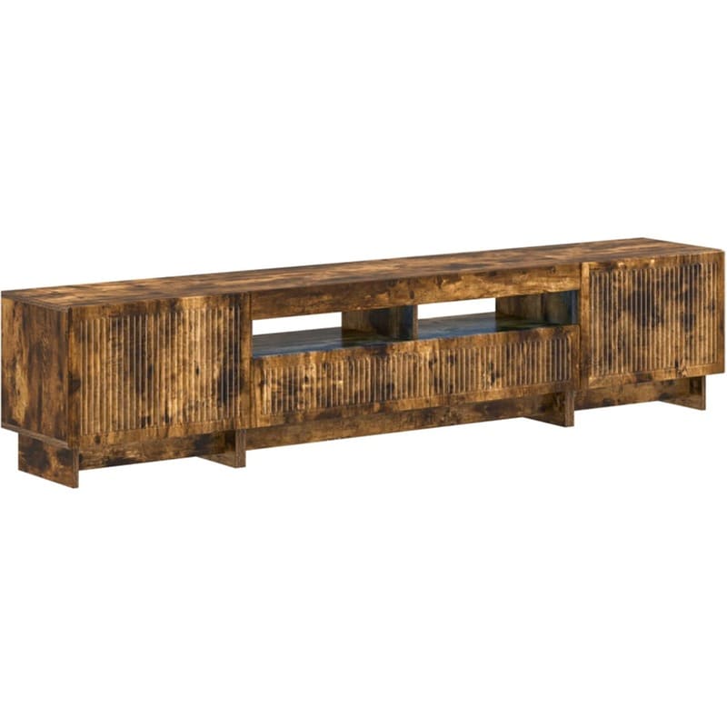 Έπιπλο Τηλεόρασης VidaXL με LED 5 τμχ 198 x 35 x 43 cm - Καπνιστή Δρυς