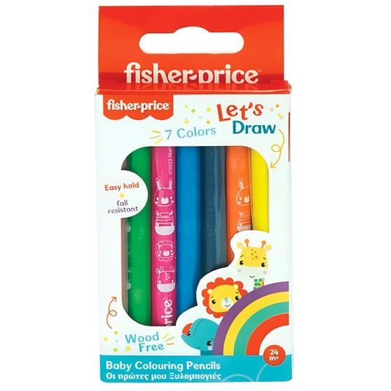 Ξυλομπογιές Fisher Price 7 Τεμάχια image 0