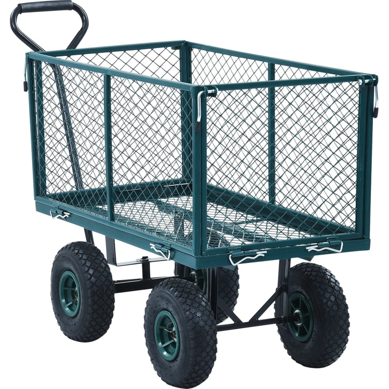 VIDAXL Καρότσι Κήπου VidaXL από Χάλυβα 86x46.5x97 - Πράσινο
