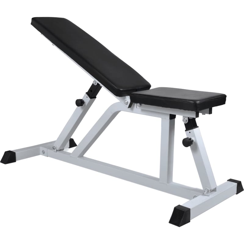 VIDAXL Ρυθμιζόμενος Πάγκος Γυμναστικής VidaXL 116x47cm - Μαύρος/Ασημί