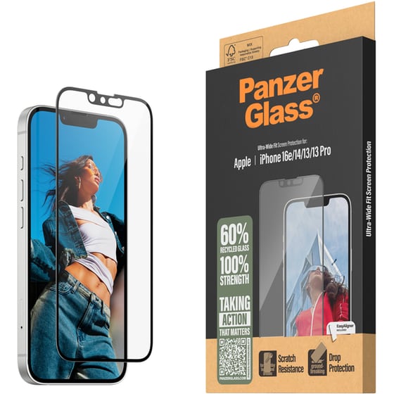 Προστατευτικό οθόνης Apple iPhone 16e/iPhone 14/iPhone 13/iPhone 13 Pro - PanzerGlass Ultra-Wide Fit Screen Protection image 3