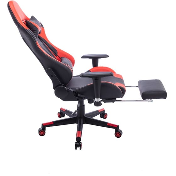 Καρέκλα Γραφείου Gaming Zeldo Pakoworld Pu Μαύρο-κόκκινο 66x56x135εκ – 232-000011 image 2