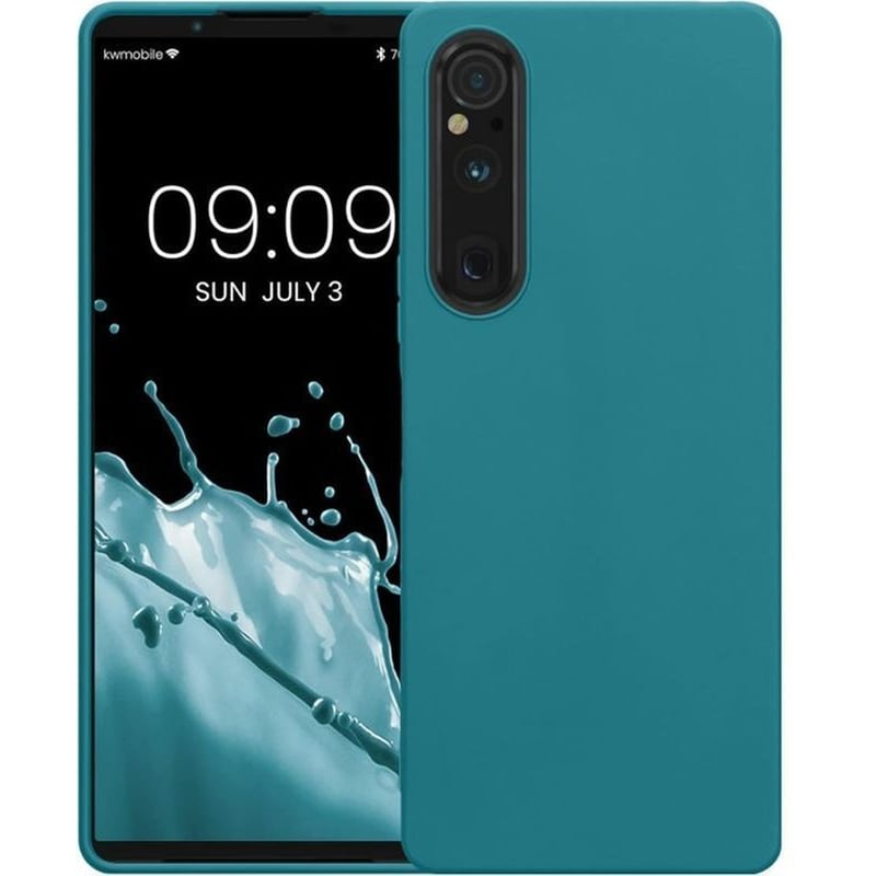 KWMOBILE Θήκη Sony Xperia 1 V - Kwmobile Σιλικόνης - Teal Matte