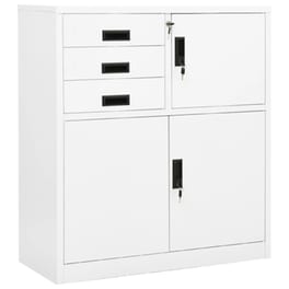 Ντουλάπι Γραφείου VidaXL από Ατσάλι 90x40x102 cm - Λευκό
