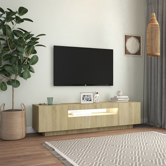 Έπιπλο Τηλεόρασης VidaXLαπό Μοριοσανίδα 160x35x40 cm - Μπεζ image 3