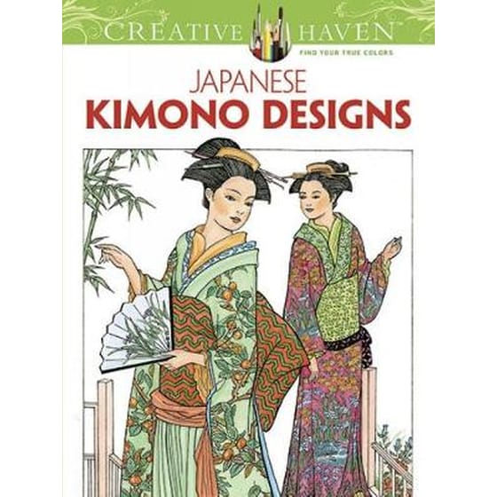 Creative Haven Japanese Kimono Designs Coloring Book image 0
