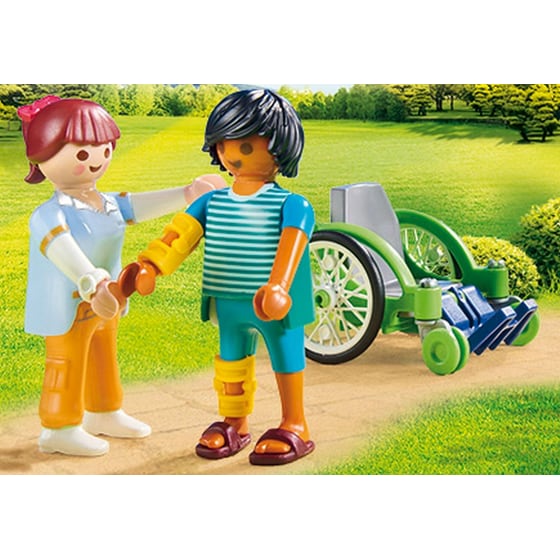 PLAYMOBIL® City Life Ασθενής με Καροτσάκι (70193) image 3