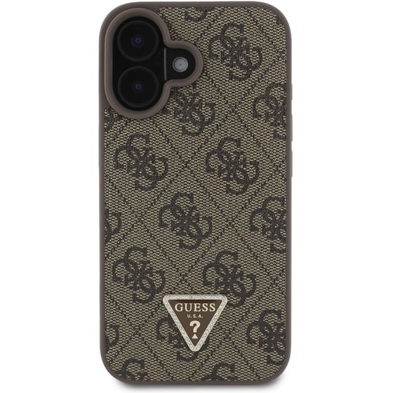Θήκη Apple iphone 16 Pro Max - Guess 4g Triangle Strass - Καφέ image 6