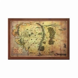 Αφίσα The Lord Of The Rings - Middle Earth Map Οριζόντια σε Κάδρο 27x41 cm
